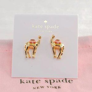 Kate Spade Spice Things Up Camel Stud Earrings (with Dust Bag) Brand New